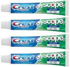 Crest textura de la pasta blanca con vetas para limpieza y blanqueo gradual