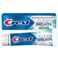 Crest tubo frontal 4.6 oz mostrando diseño y beneficio de frescura