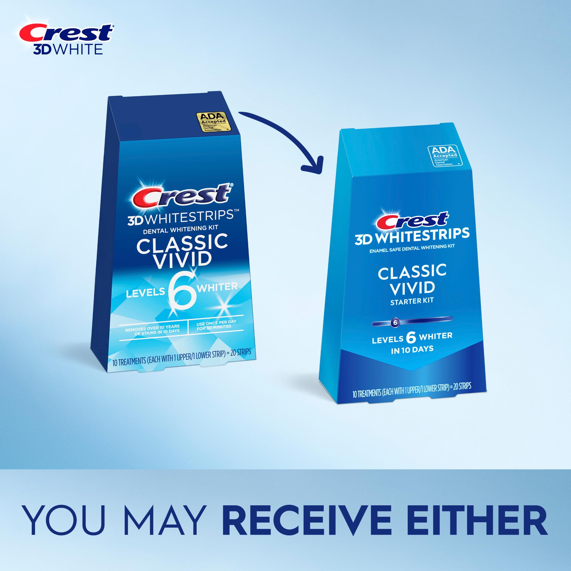 Crest primer plano de una tira que destaca el gel blanqueador eficaz