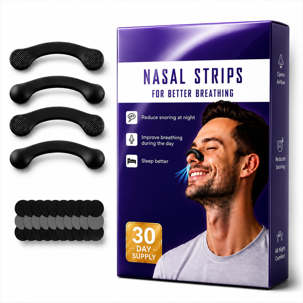 Crew & Axel empaque frontal del kit de tiras nasales con 4 tallas para ajuste personalizado