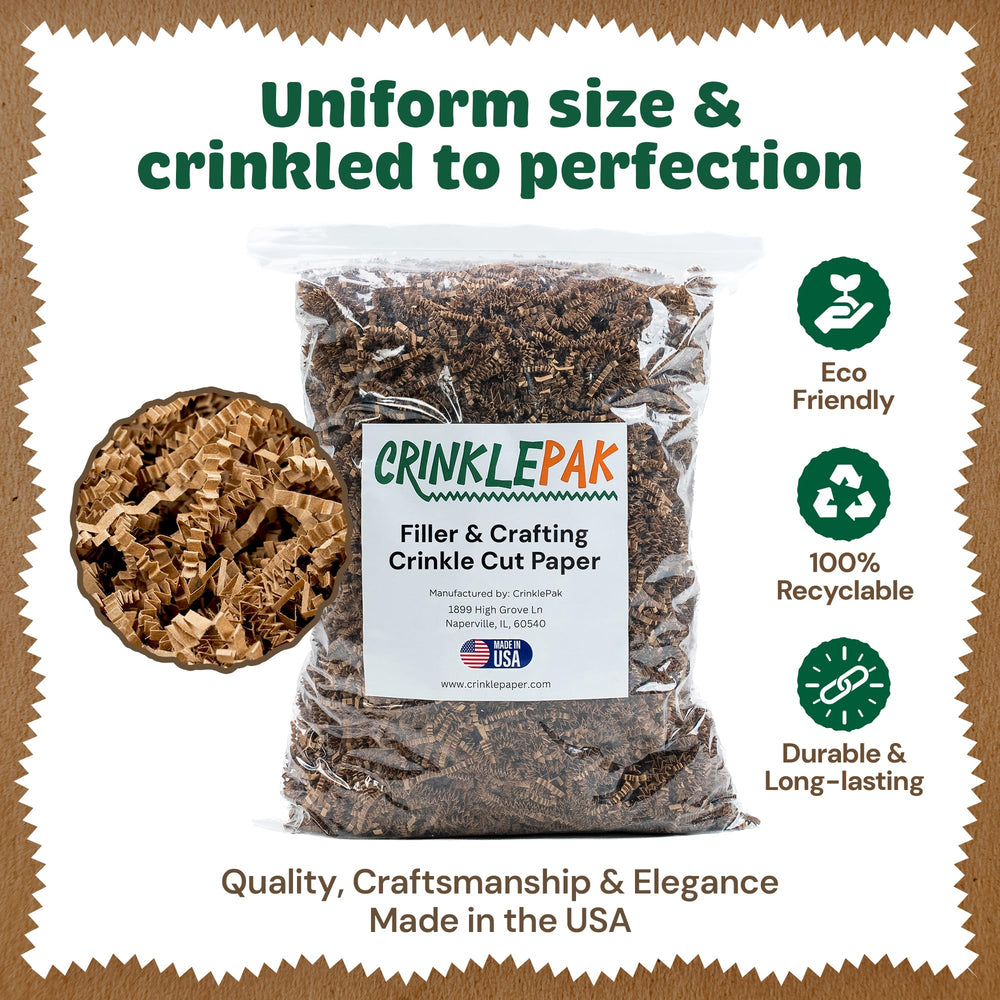 CrinklePak usado en una cesta de regalo, realza el diseño y sujeta objetos