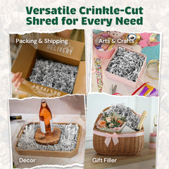 CrinklePak textura cercana del papel rizado blanca con detalle protector