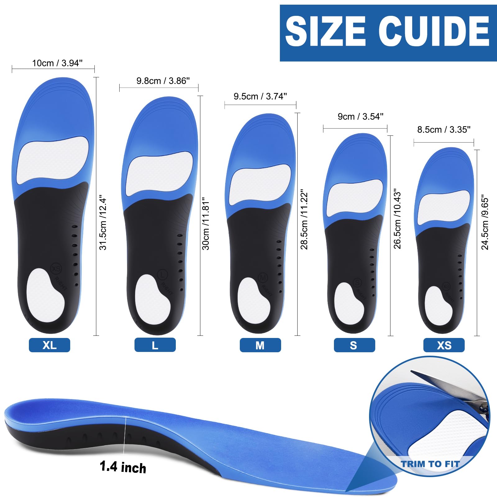 crinova comparación de talla recortable para ajuste personalizado