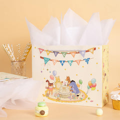 Crisky bolsa en mesa de baby shower, mejora la decoración del evento