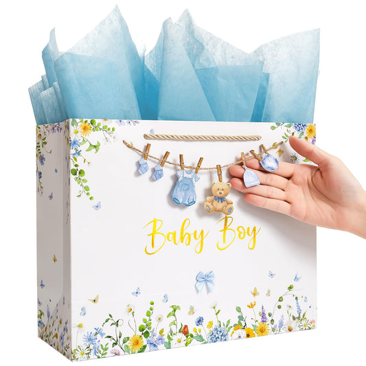 Crisky bolsa frontal con diseño azul para presentación elegante
