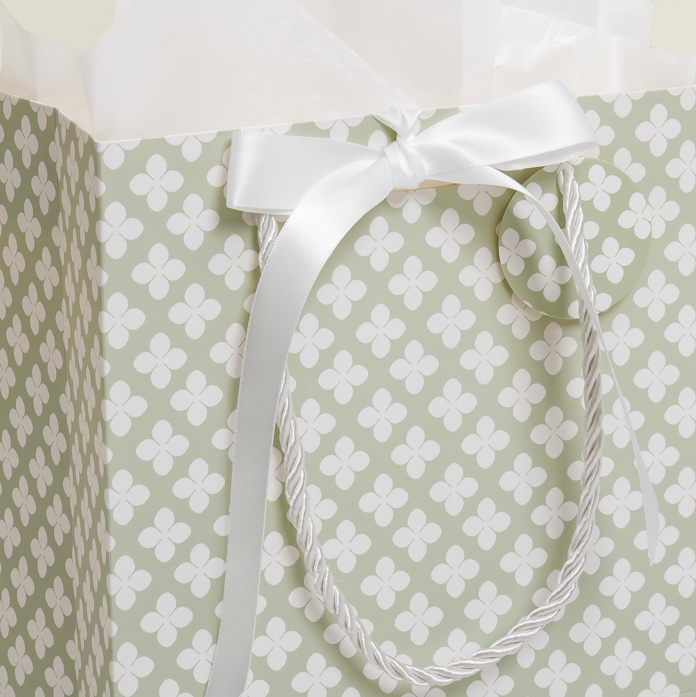 Crisky conjunto con papel de seda y lazo, acabado listo para regalo