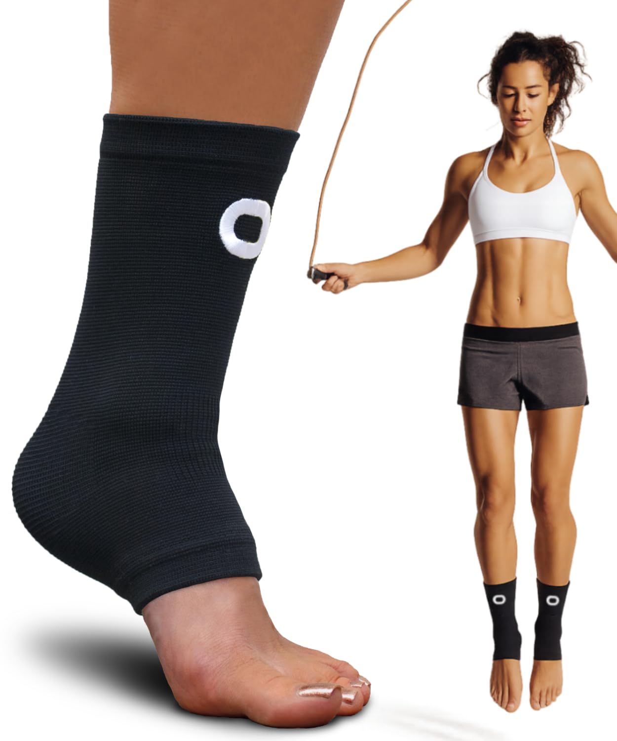 Crucial Compression frente del paquete mostrando el producto y beneficios