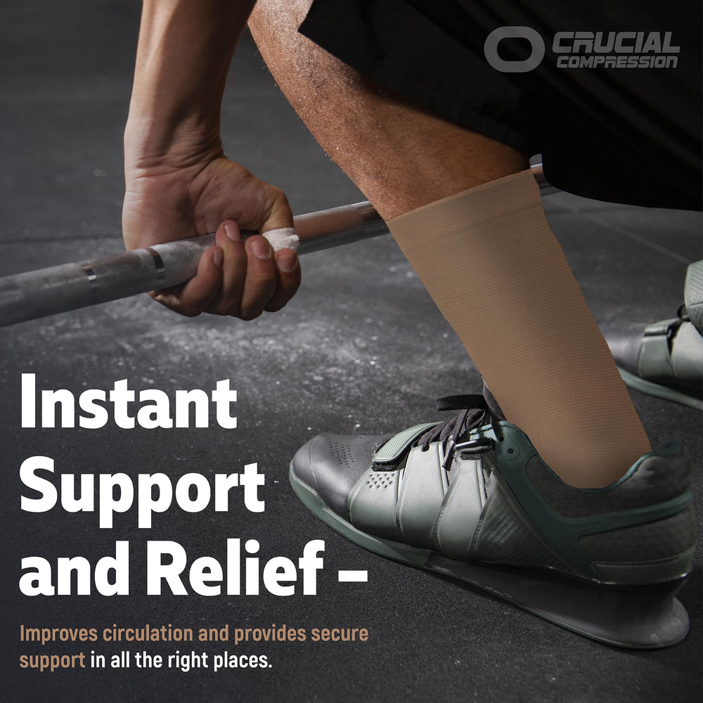 Crucial Compression tobillera puesta en pie para estabilidad en movimiento