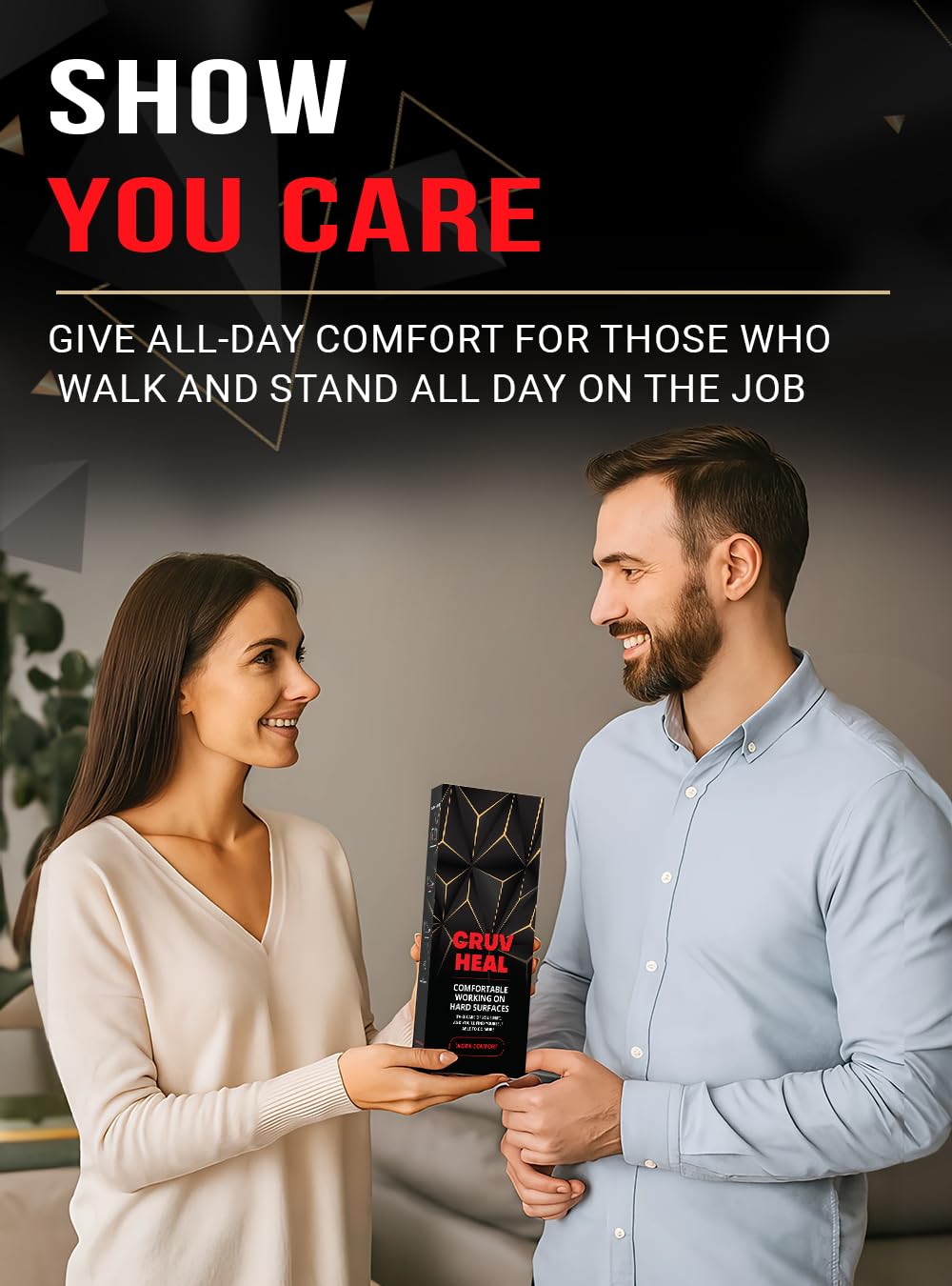 CRUVHEAL almohadilla de gel en talón para mayor absorción de impactos
