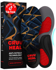 CRUVHEAL frontal del paquete mostrando plantilla azul y comodidad