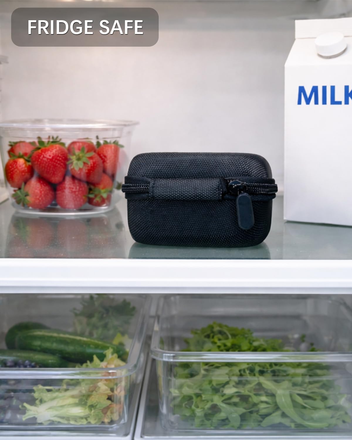 Cruxer estuche colocado en cocina mostrando uso cotidiano y orden