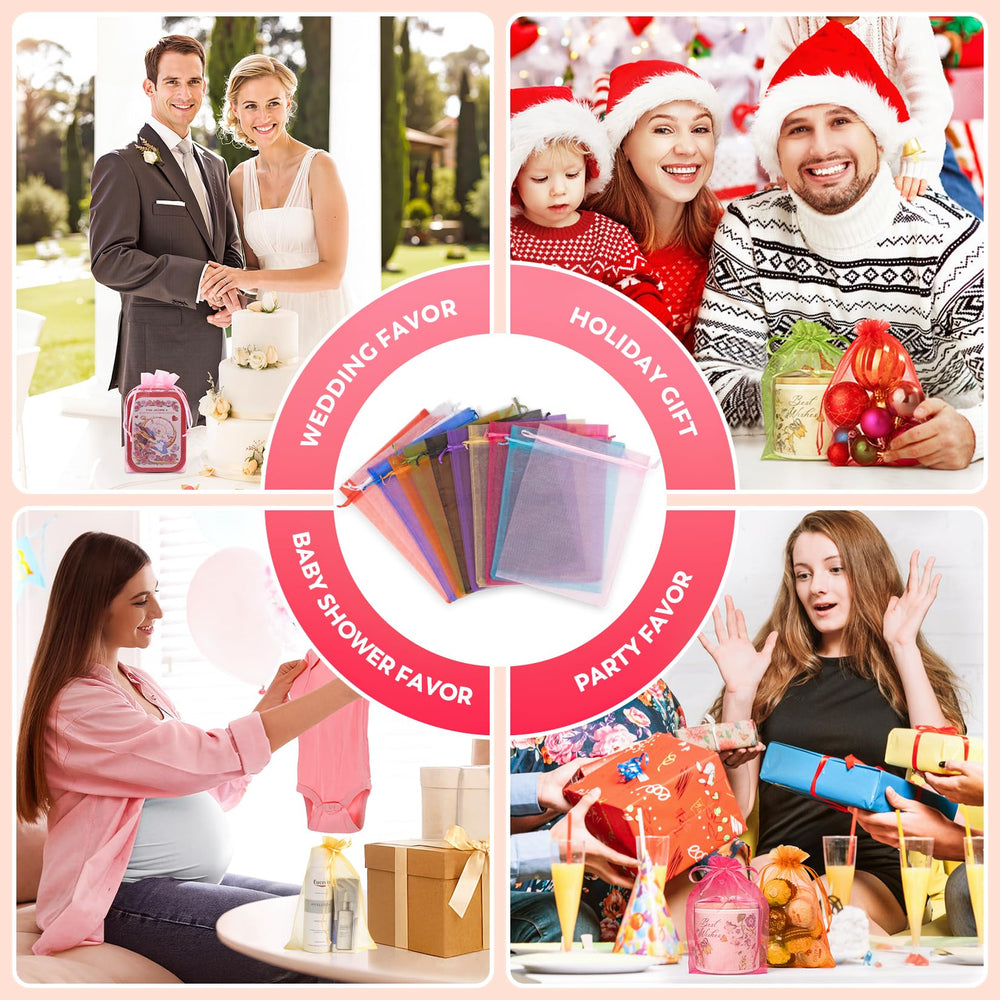 Crweety bolsa rosa con joyería pequeña para presentación profesional