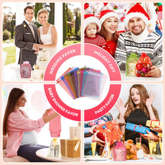 Crweety bolsa rosa con joyería pequeña para presentación profesional