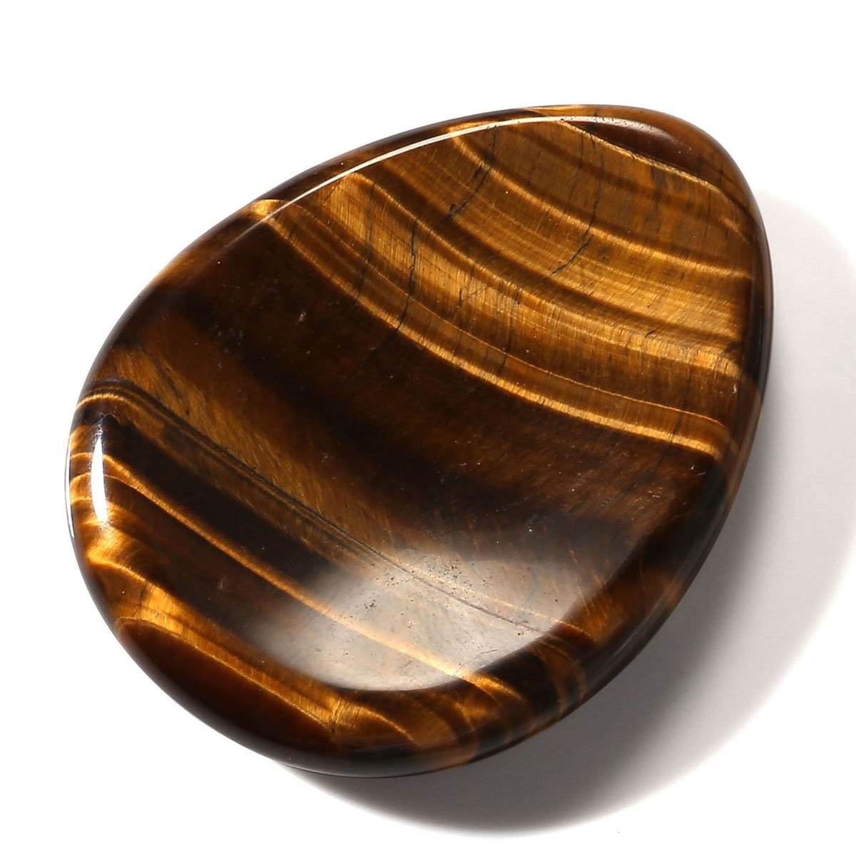 CrystalTears piedra frontal mostrando forma oval y brillo para uso calmante