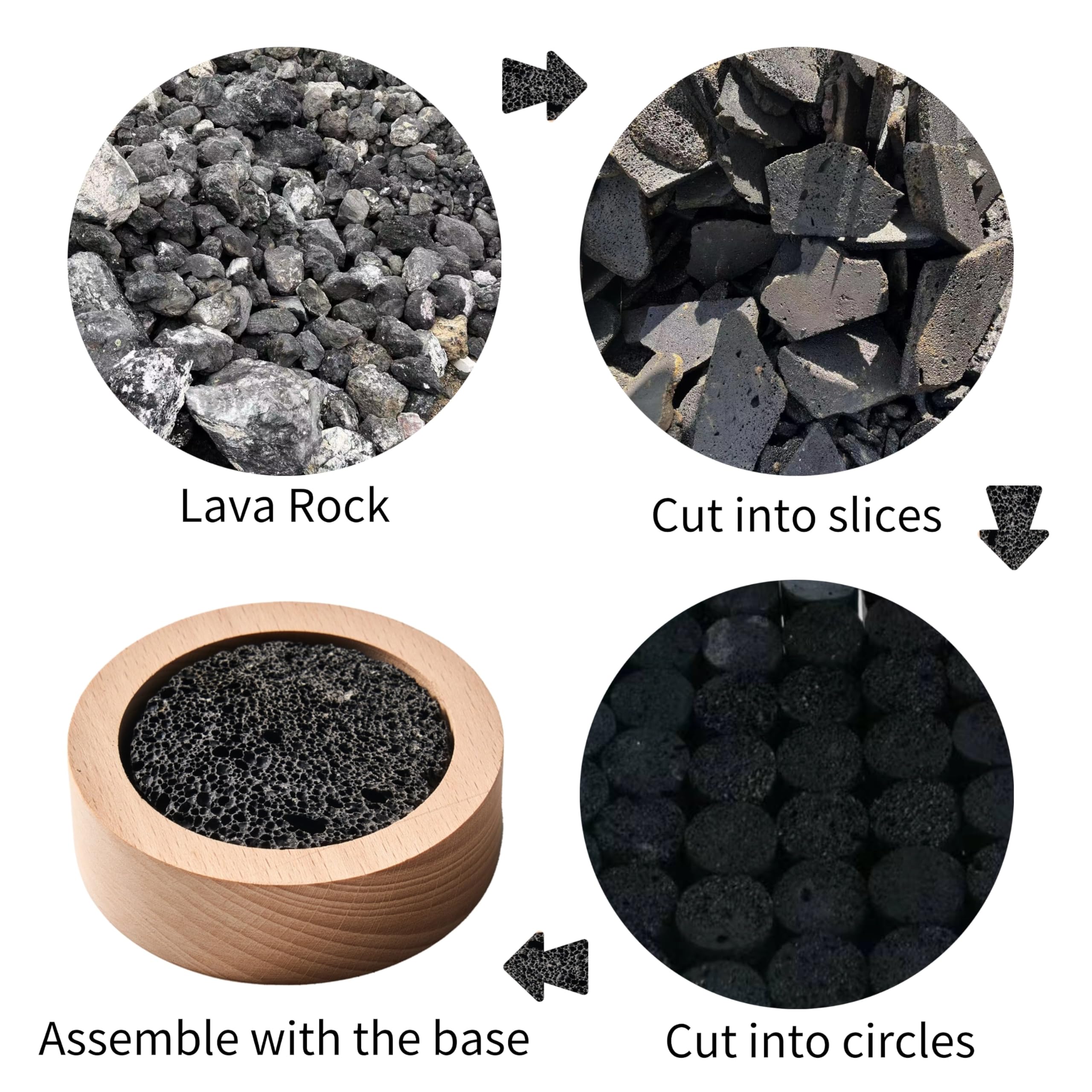 CUIYKAI base de madera cruda resistente que mejora la difusión
