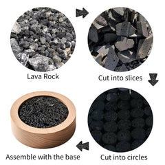 CUIYKAI base de madera cruda resistente que mejora la difusión