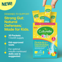 Culturelle bebida lista en vaso con atractivo sabor fresa-limón