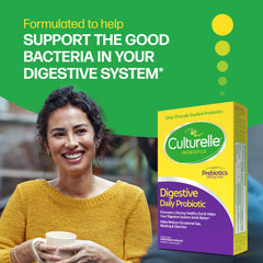 Culturelle cápsula en mano para comparar tamaño y facilidad de toma