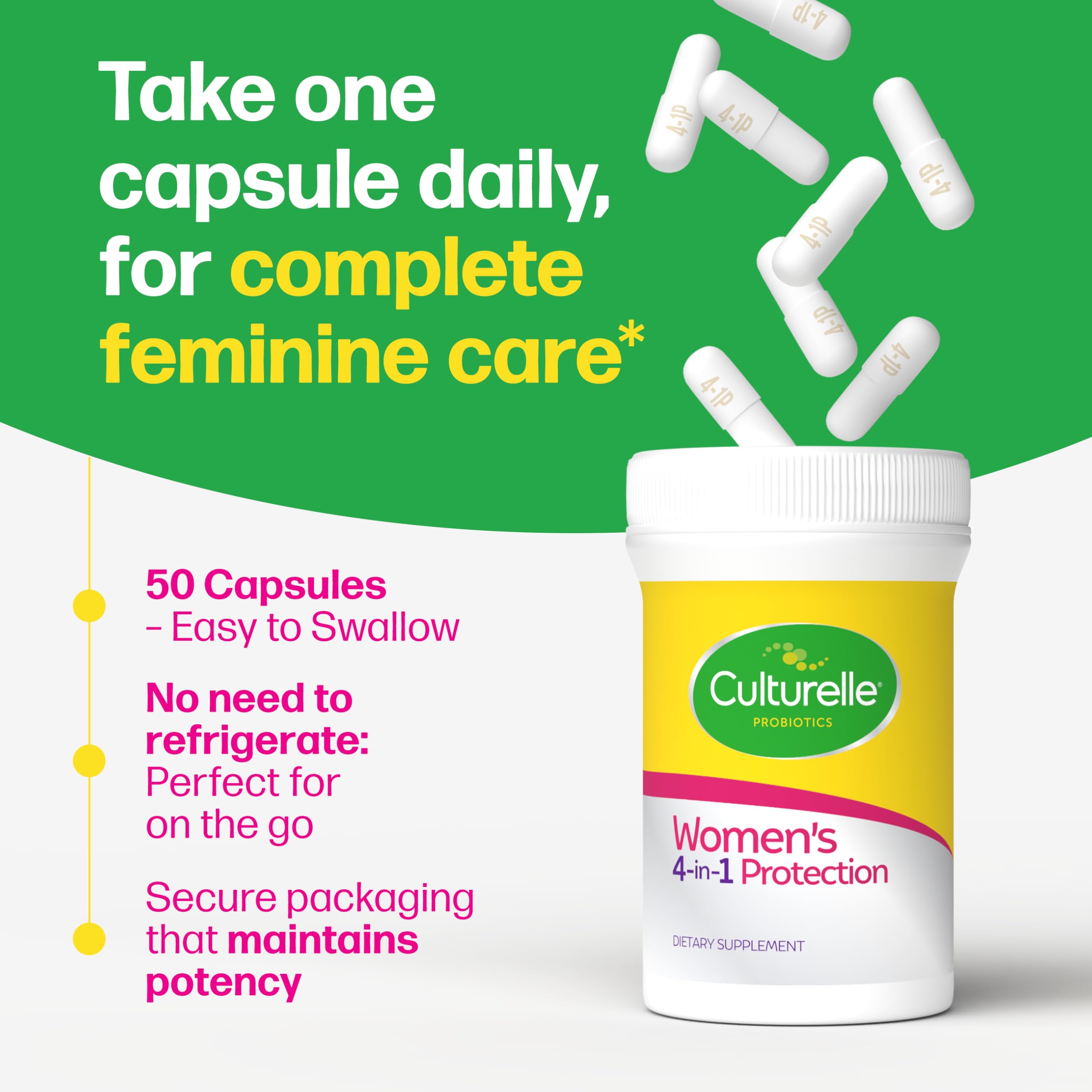 Culturelle cápsulas dentro de la tapa para visualizar cantidad