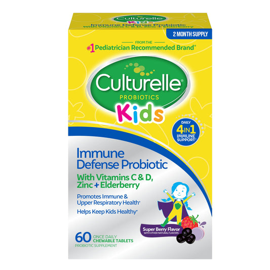 Culturelle envase frontal Kids Immune Defense, información clara y beneficios