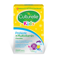 Culturelle empaque frontal de masticables mostrando cantidad y sabor, fácil identificación