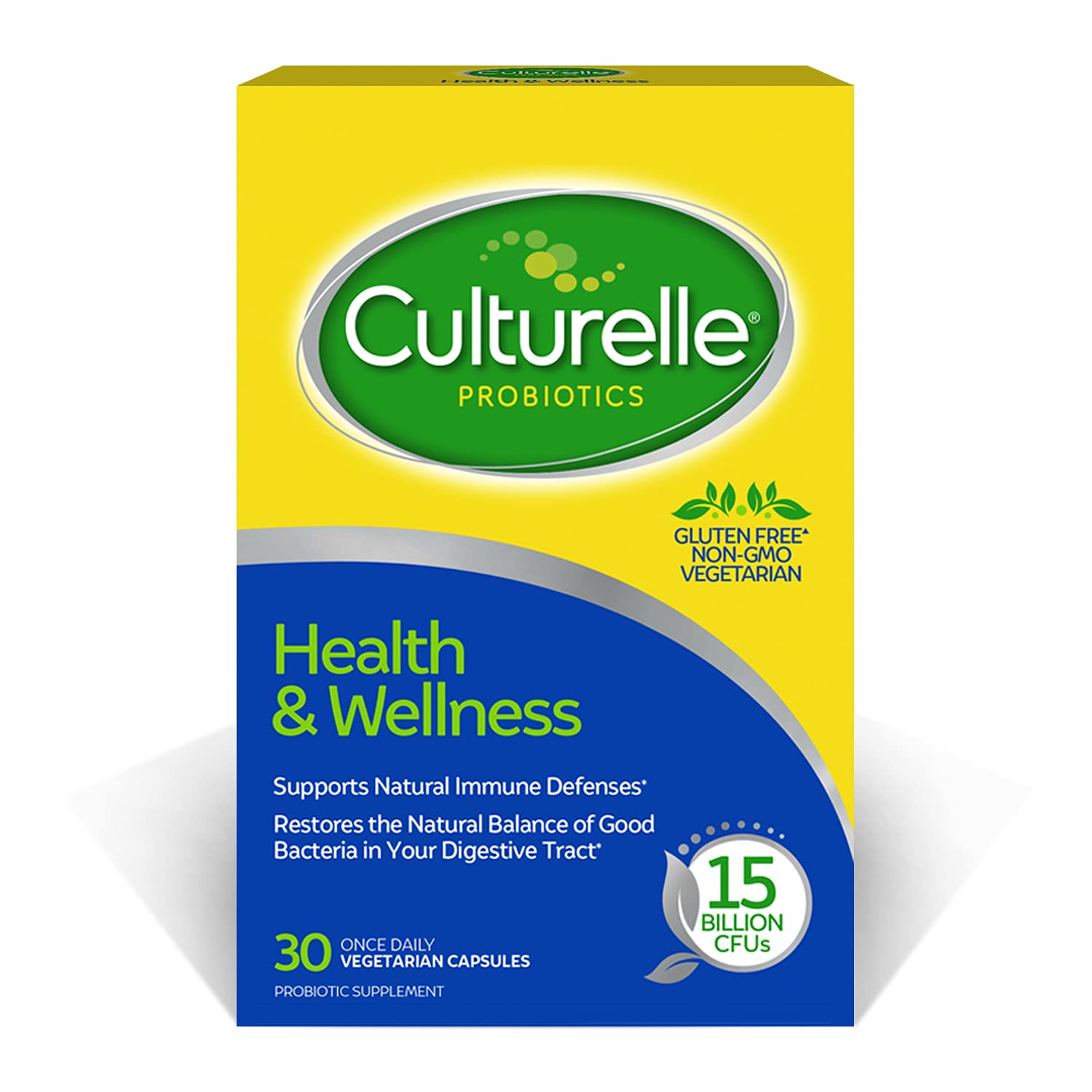 Culturelle empaque frontal mostrando diseño claro y dosis diaria