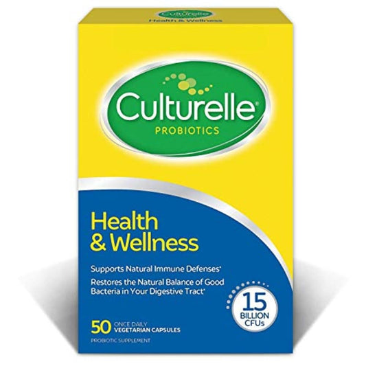 Culturelle envase frontal mostrando 50 cápsulas y beneficio digestivo