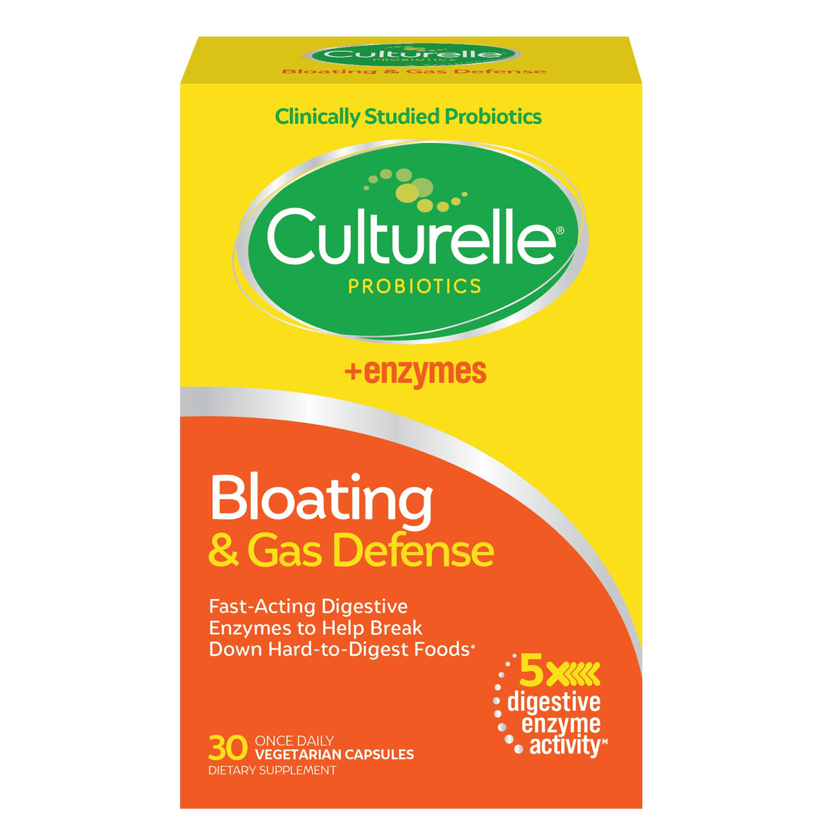 Culturelle frontal del envase mostrando beneficio digestivo