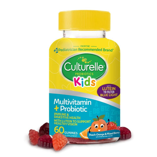 Culturelle envase frontal mostrando gomitas y beneficios