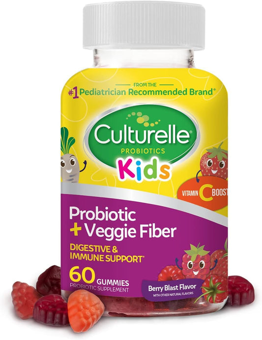 Culturelle empaque frontal mostrando 60 gomitas y beneficios claros