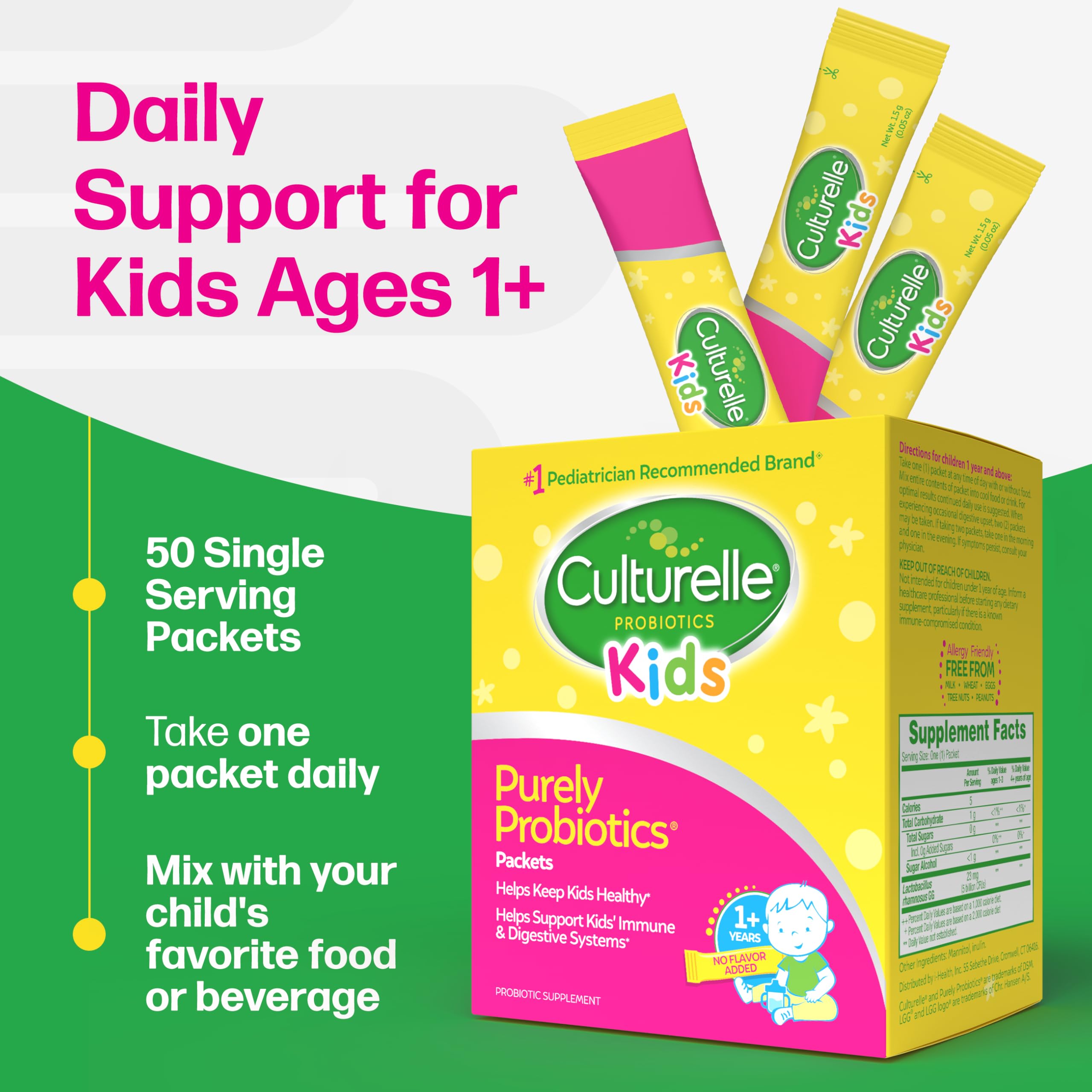 Culturelle etiqueta con instrucciones claras y recomendaciones de uso