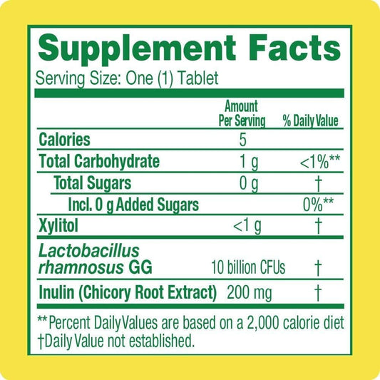 Culturelle tableta masticable en mano fácil de tomar y sabor naranja