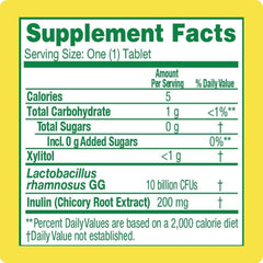 Culturelle tableta masticable en mano fácil de tomar y sabor naranja