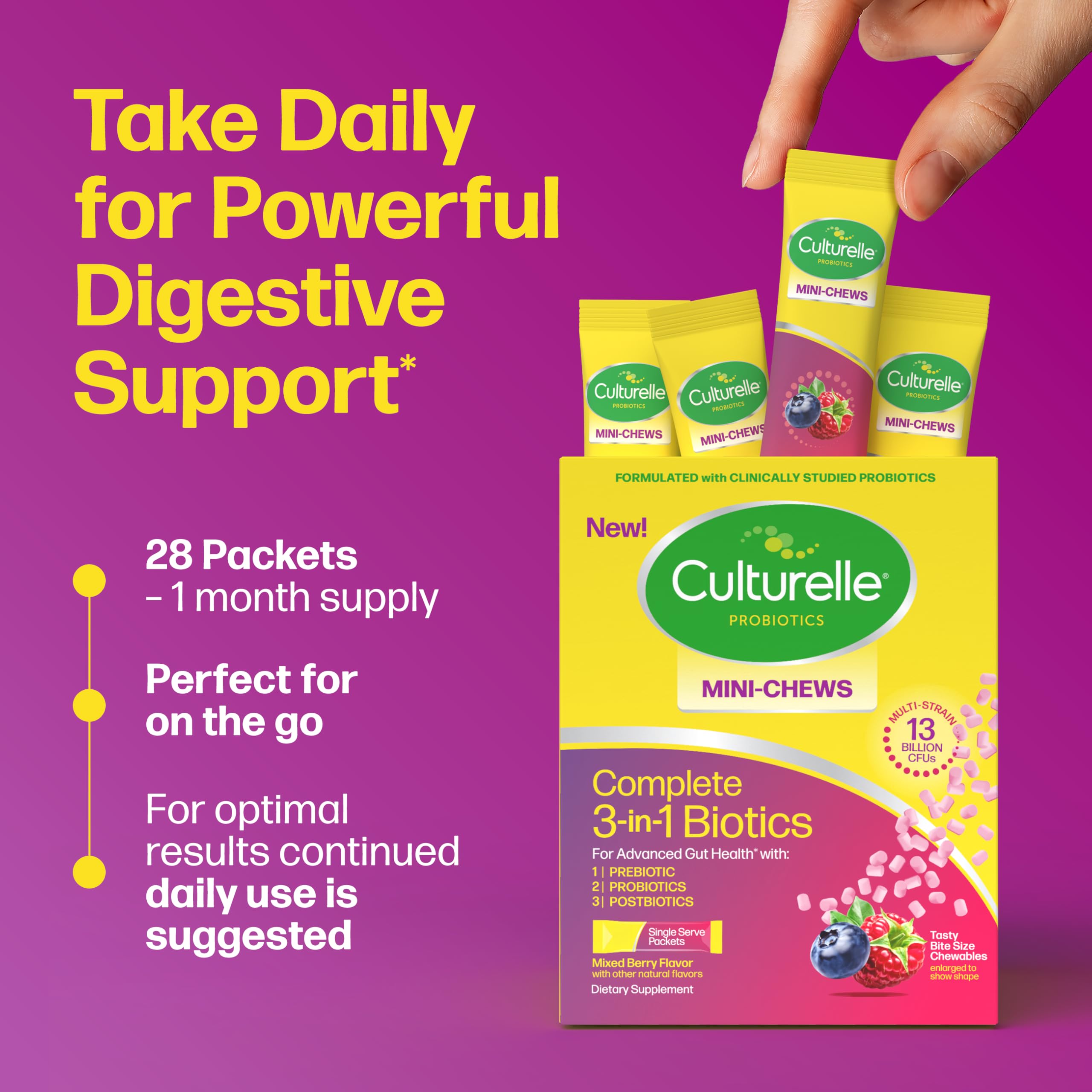 Culturelle masticables junto al desayuno sugiriendo integración en la rutina
