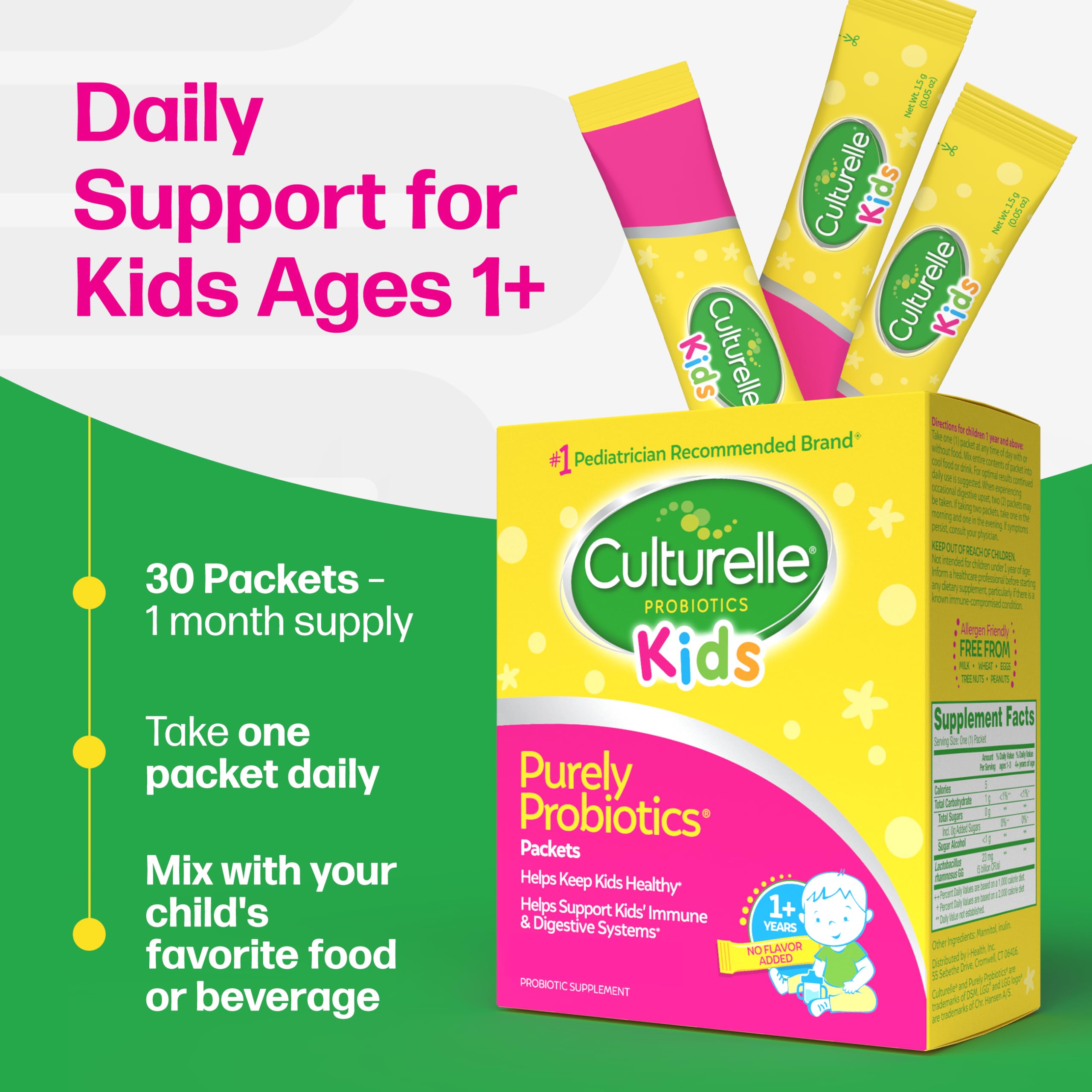 Culturelle sobre mezclado en yogur infantil, opción sin sabor para padres ocupados