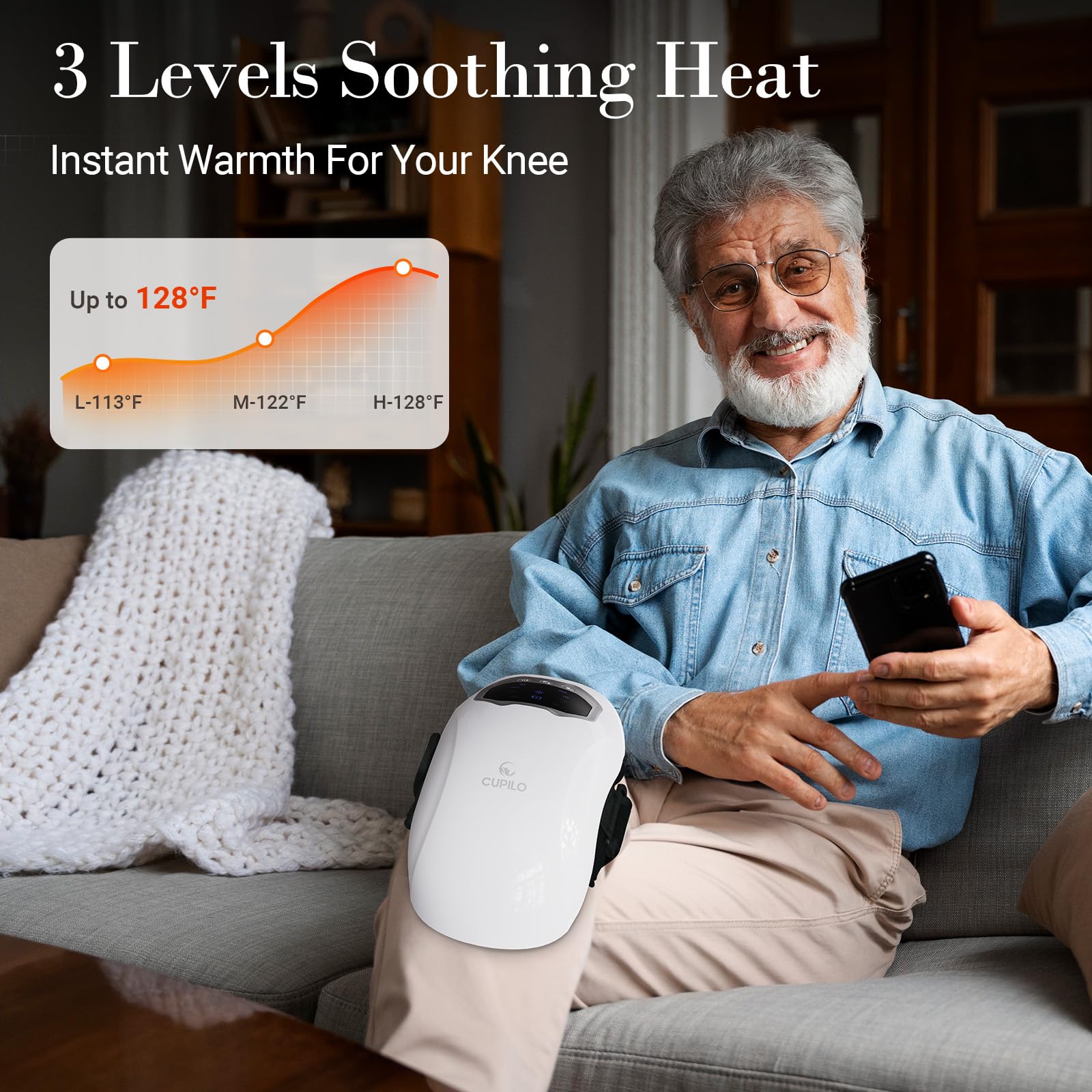 CuPiLo primer plano de la superficie de calor para alivio focalizado