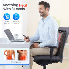 CuPiLo masajeador apoyado en sofá para relajación con calor y vibración