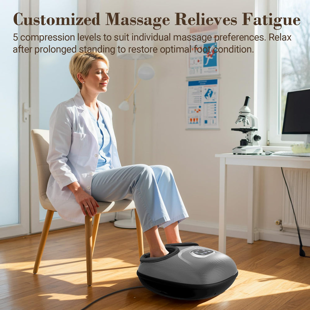 CuPiLo masajeador en uso en salón para relajación tras jornada laboral