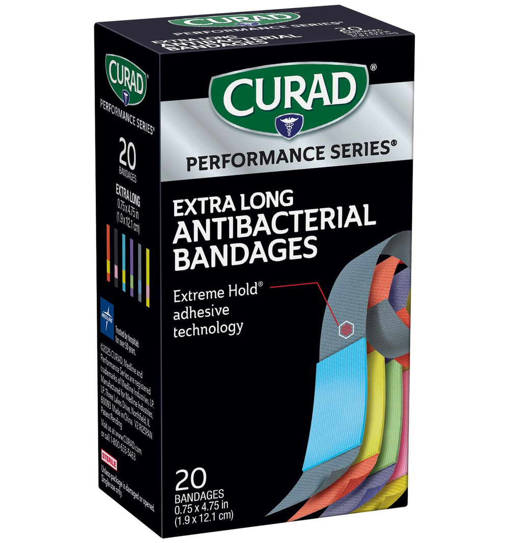 Curad comparación de tamaño en mano para entender la cobertura y absorción