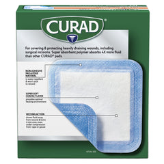 Curad detalle del núcleo absorbente que captura y retiene exudado rápidamente