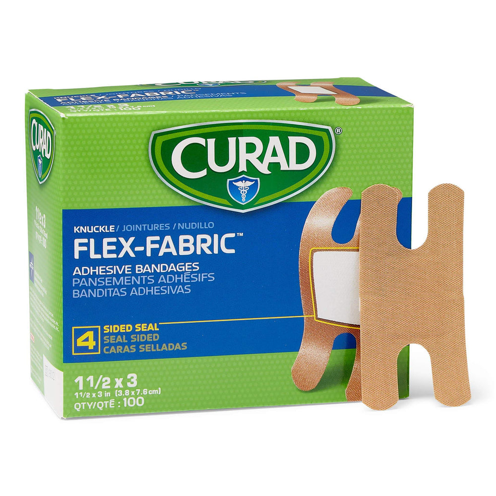 Curad textura de tela flexible, estiramiento y confort al mover la mano