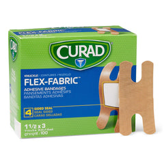 Curad textura de tela flexible, estiramiento y confort al mover la mano