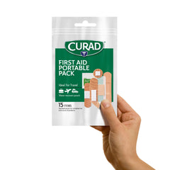 Curad frente del empaque resistente al agua, lista para emergencias