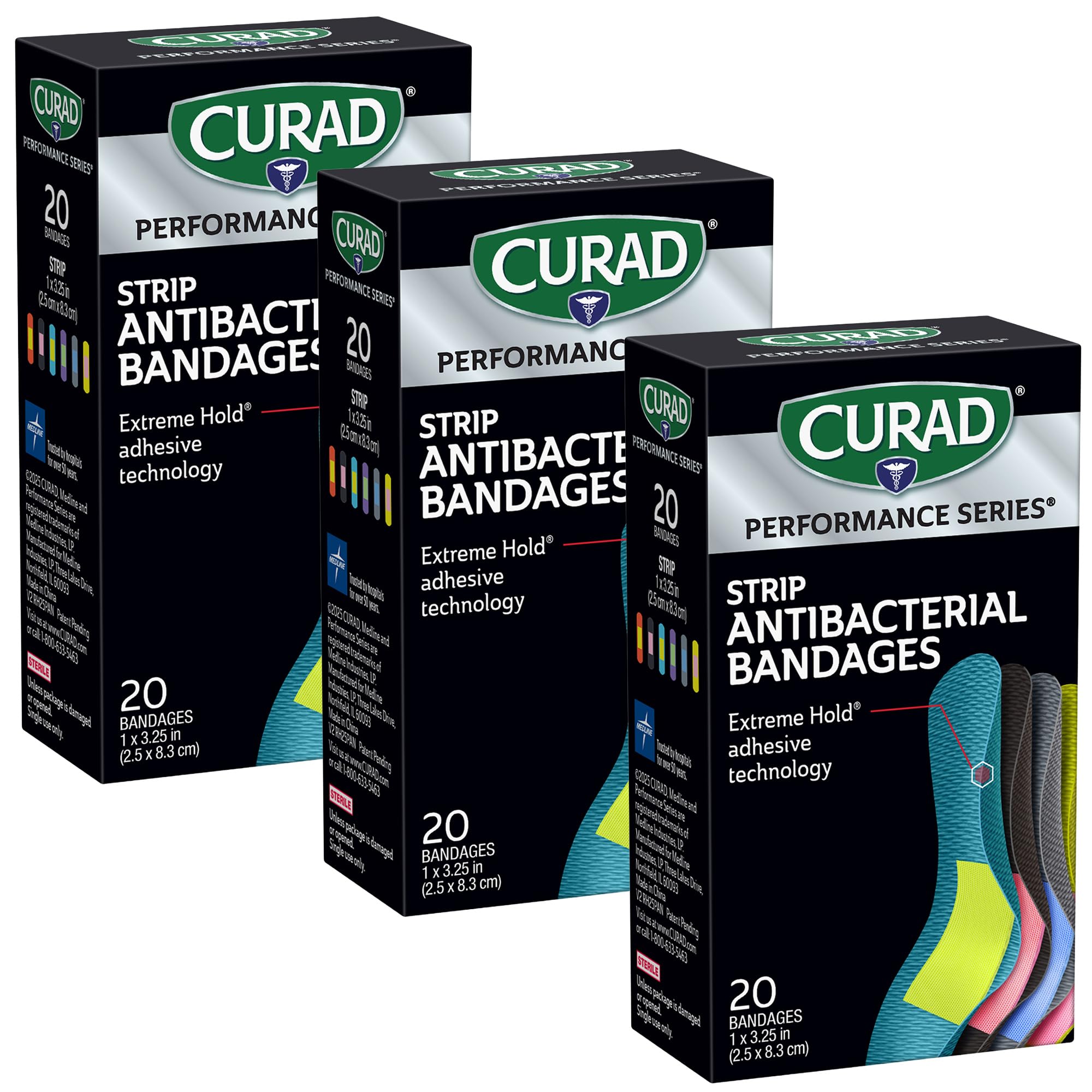 Curad empaque frontal Performance Series con 60 unidades y beneficios