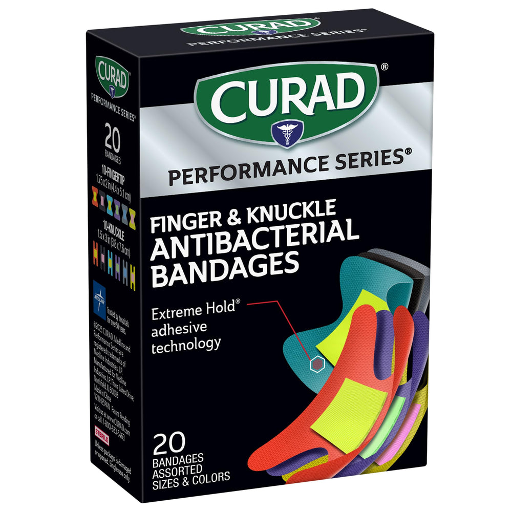 Curad pack de tres vendajes en colores y tamaños variados para distintos requerimientos