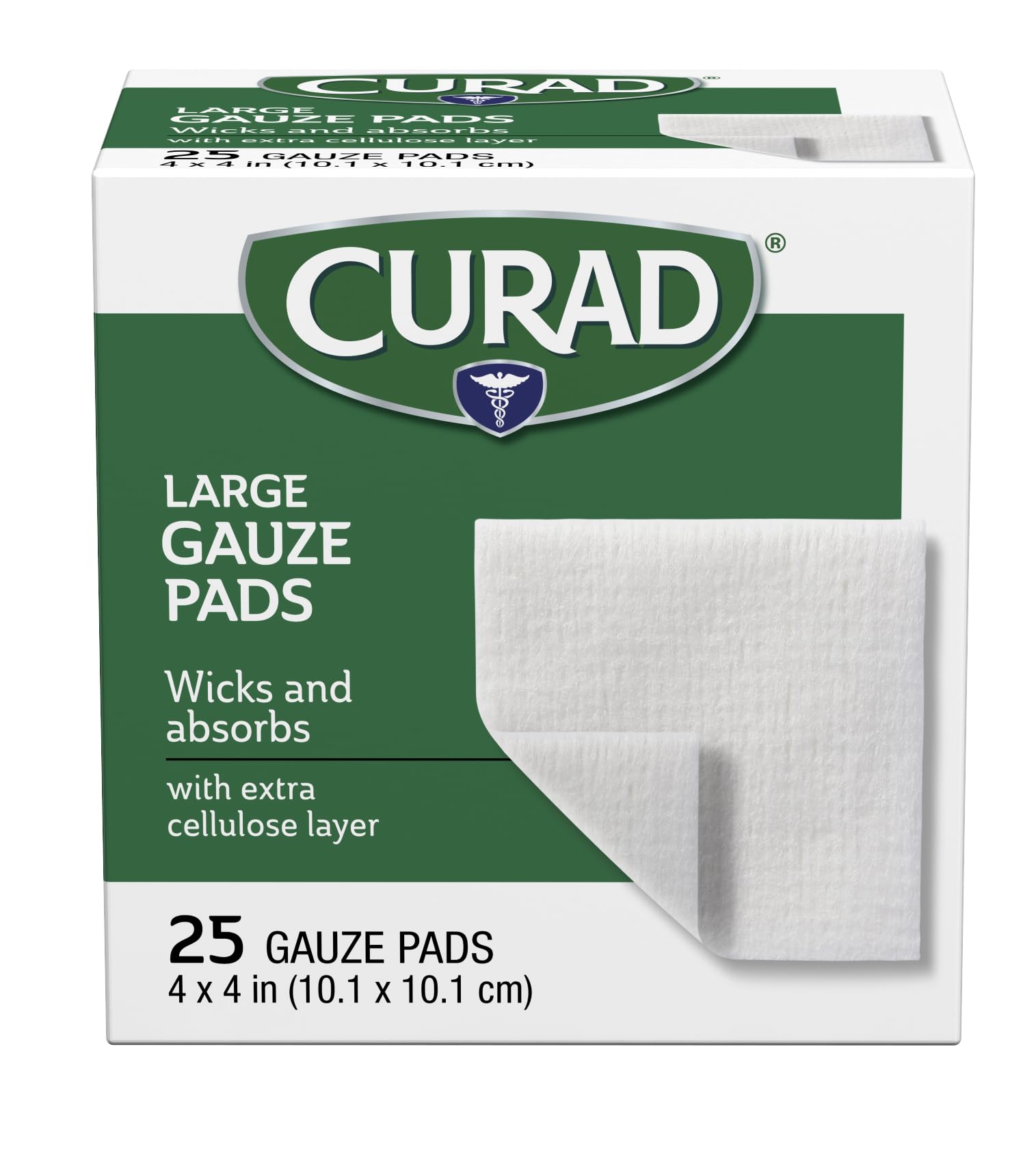 Curad Pro-Gauze paquete frontal mostrando tamaño y conteo