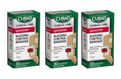 Curad Quickstop frente del empaque mostrando cantidad y variedad, protección rápida