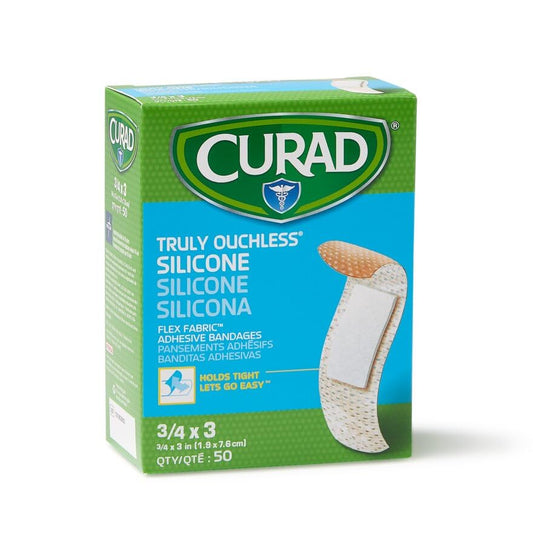 Curad detalle adhesivo de silicona que protege piel sensible