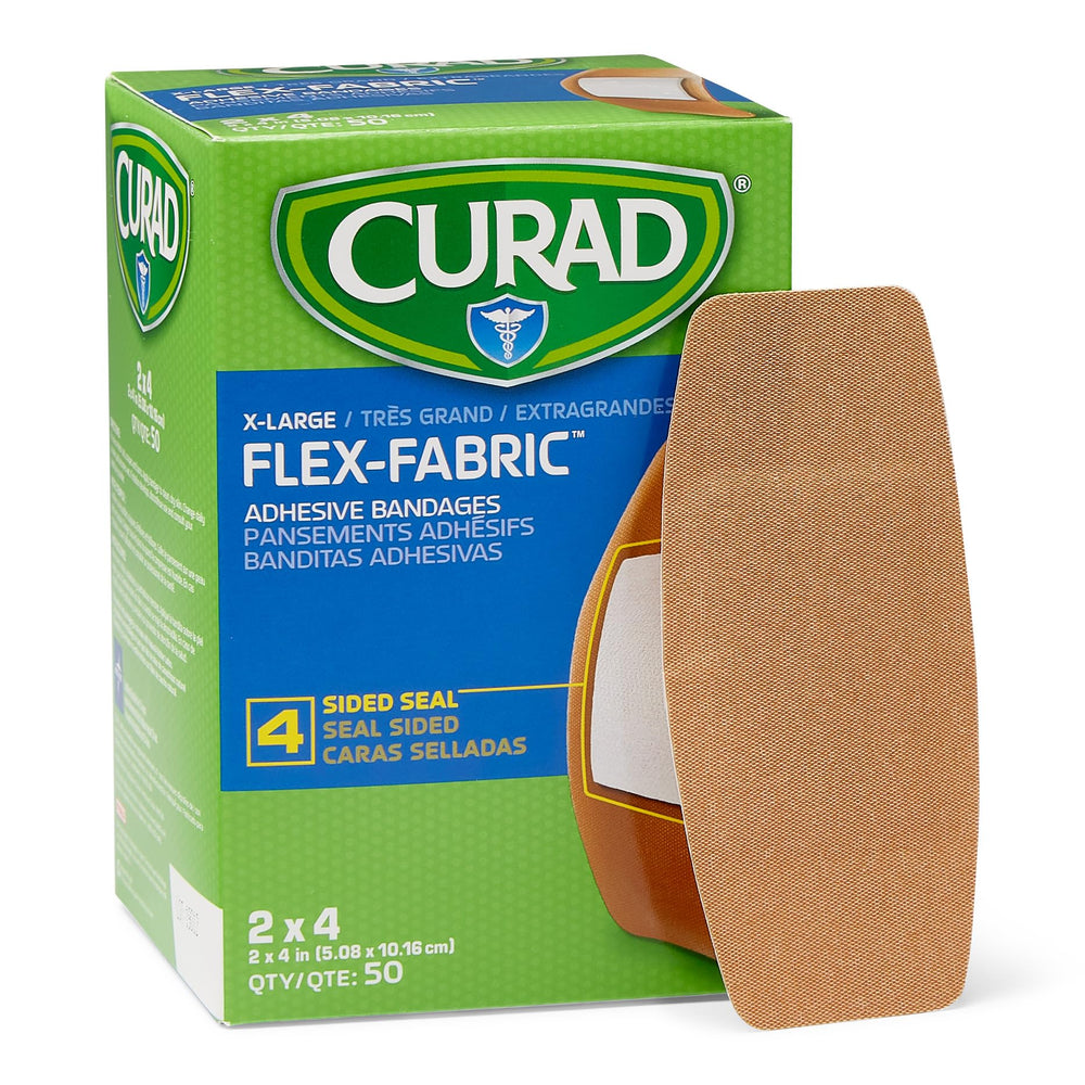 Curad vendaje en uso en codo ajustándose sin despegarse