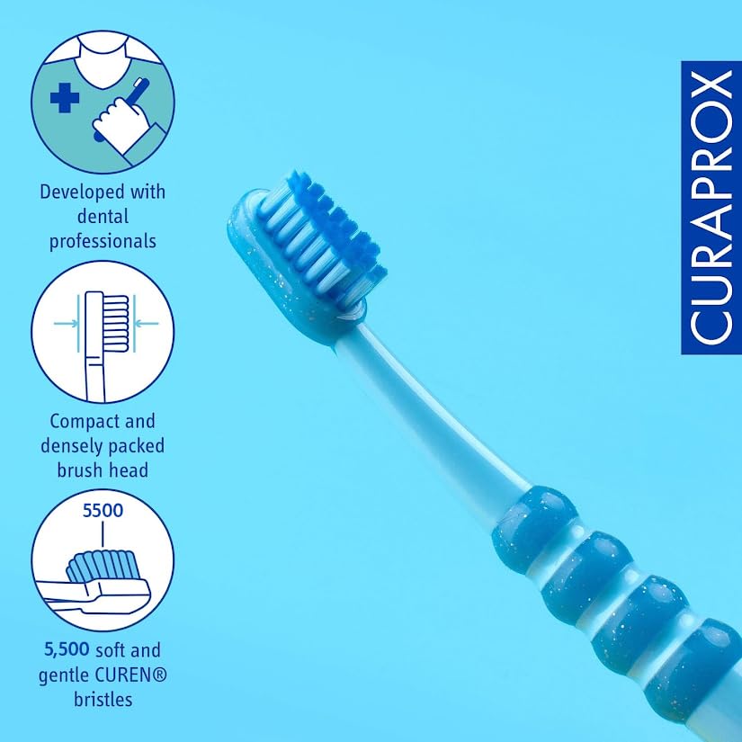 Curaprox cabeza gomosa cerrada protegida para encías sensibles